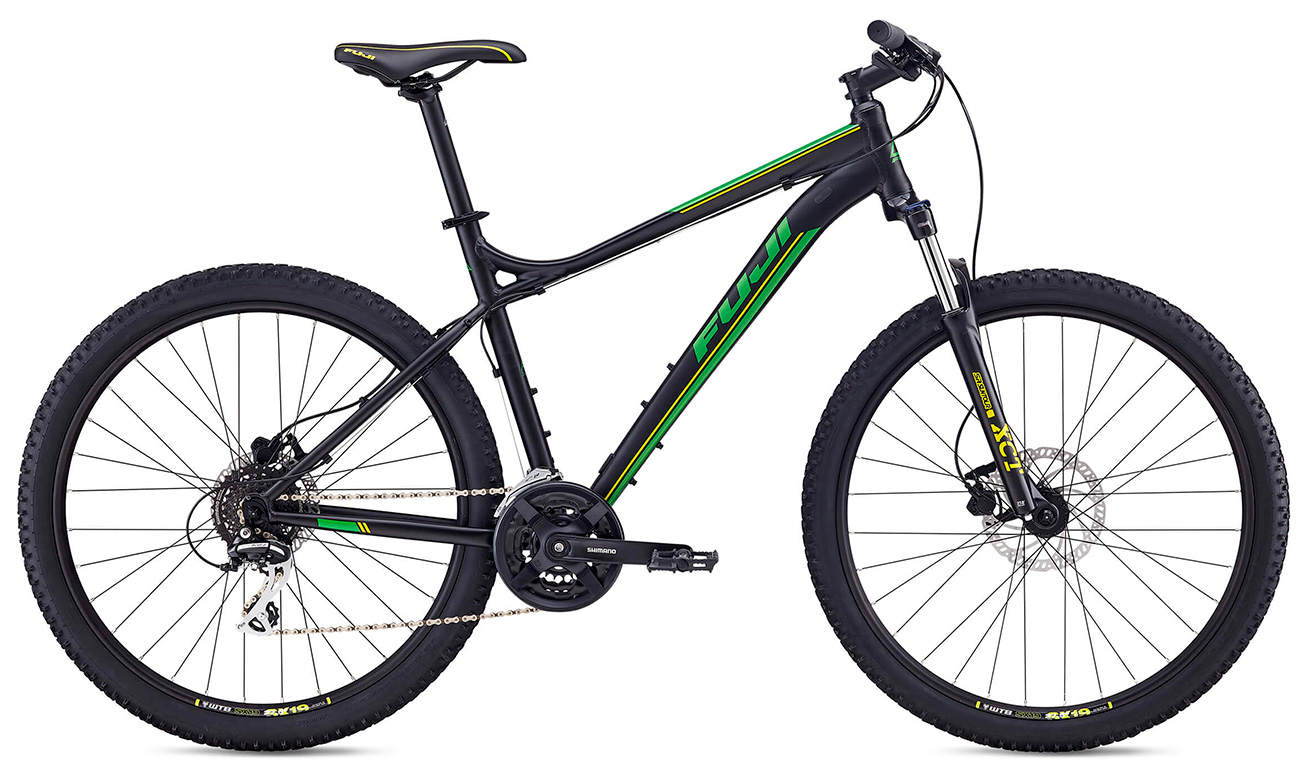 Фотография Велосипед Fuji NEVADA 1.7 27,5" (2020) 2020 Черно-зеленый